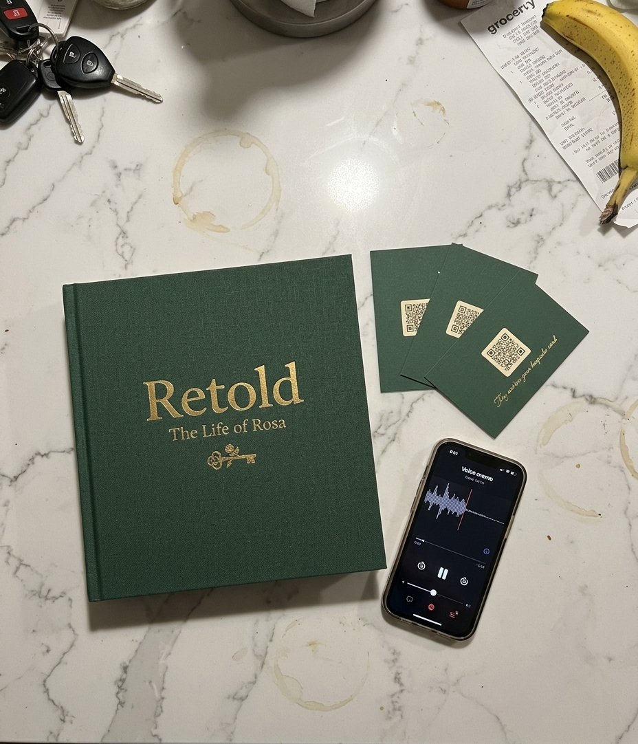 Everything that arrives — the book, the keepsake cards, her voice